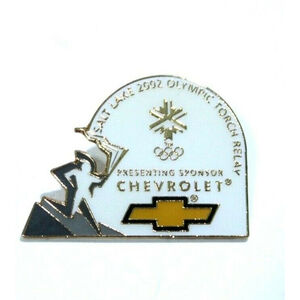 2002 Salt Lake City Olympic Torch Relay Presenting Sponsor Chevrolet Hat Pin